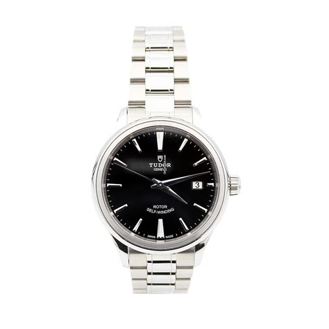 tudor m12500|Tudor Style 38 Black Dial Stainless Steel Ref. 12500 .